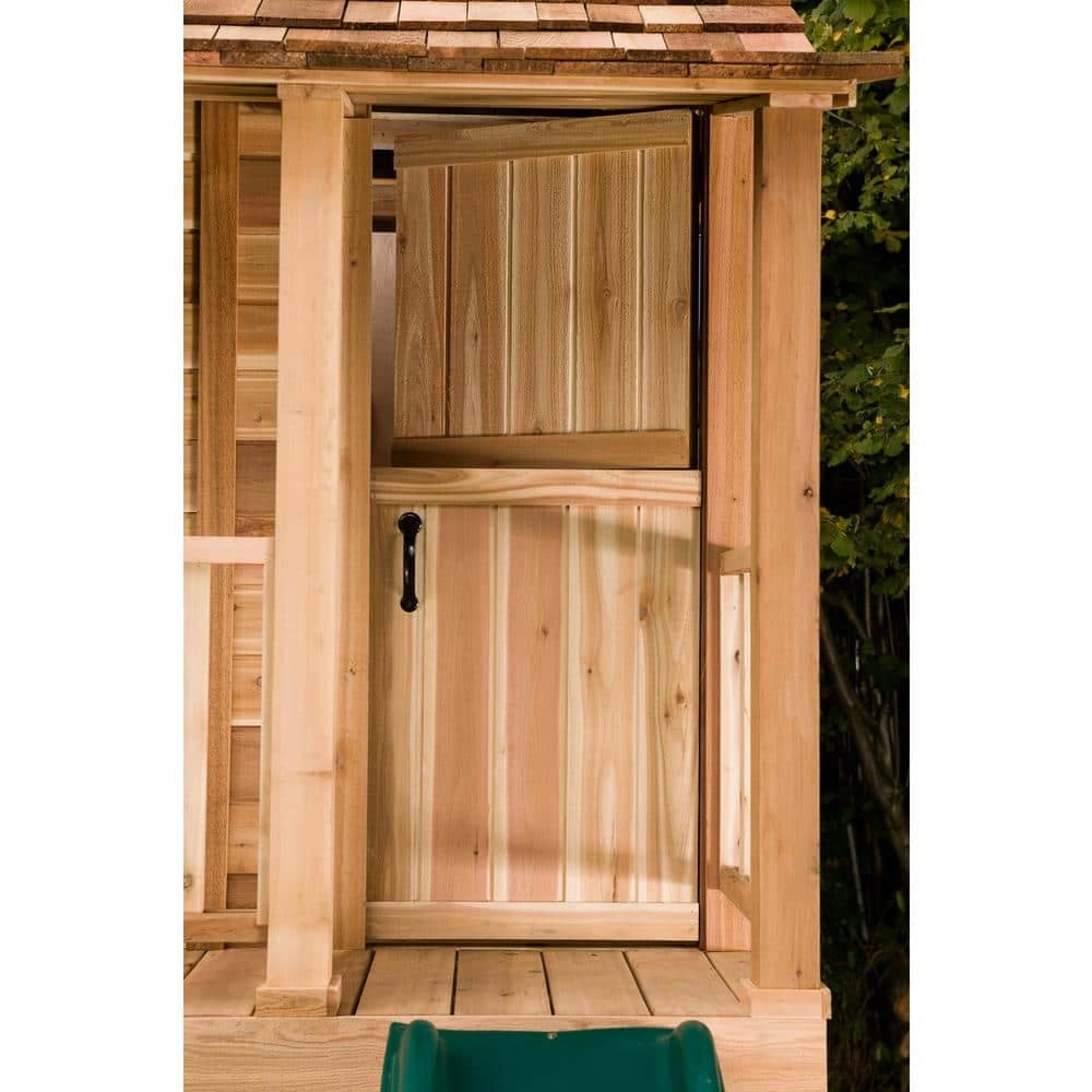 Little Squirt 6x6 ft Cedar Wooden Playhouse for Kids, Outdoor Backyard Playhouse with Dutch Door, Screened Windows & Floor Included - product image 3