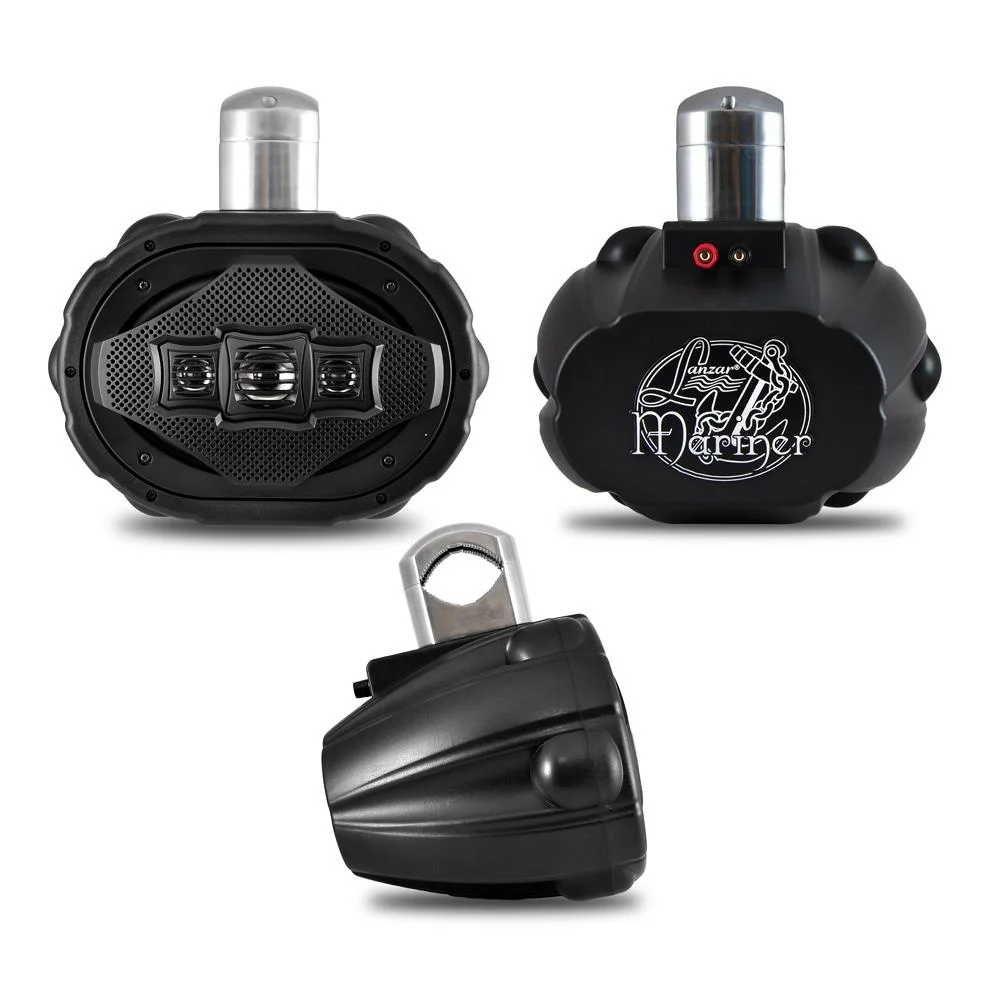 Lanzar AQWB69B 1 x 300 Watts 6 x 9 Inches 4-Way Marine Wake Board Speaker (Black) - image 2