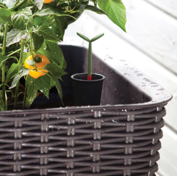 31.7 Gallon Raised Garden Bed Planter - Resin Wicker Elevated Planter with Water Indicator - product image 3
