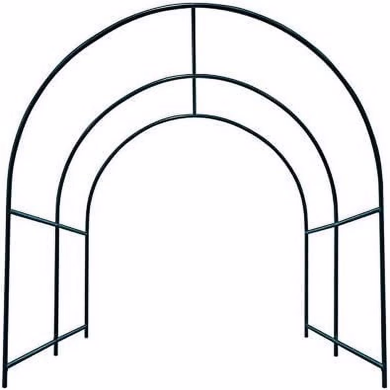 Steel Garden Arch Metal Garden Arch Multi-Size Climbing Plants Arch Arbor (6.5'x 7' x 7.2') - image 1