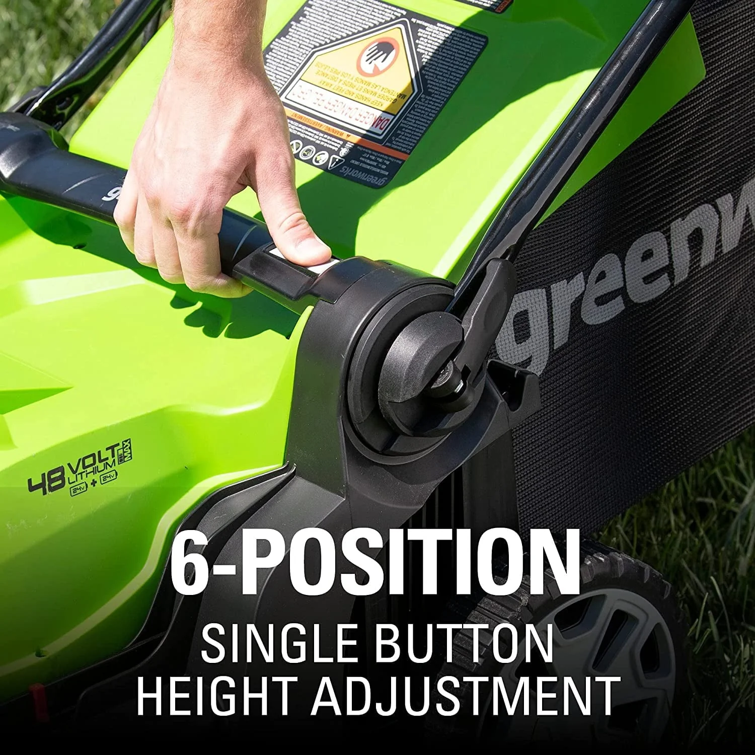 Greenworks 48V (2 x 24V) 17" Lawn Mower, With 2 x 24V 4Ah Batteries and Dual Port Charger - image 4