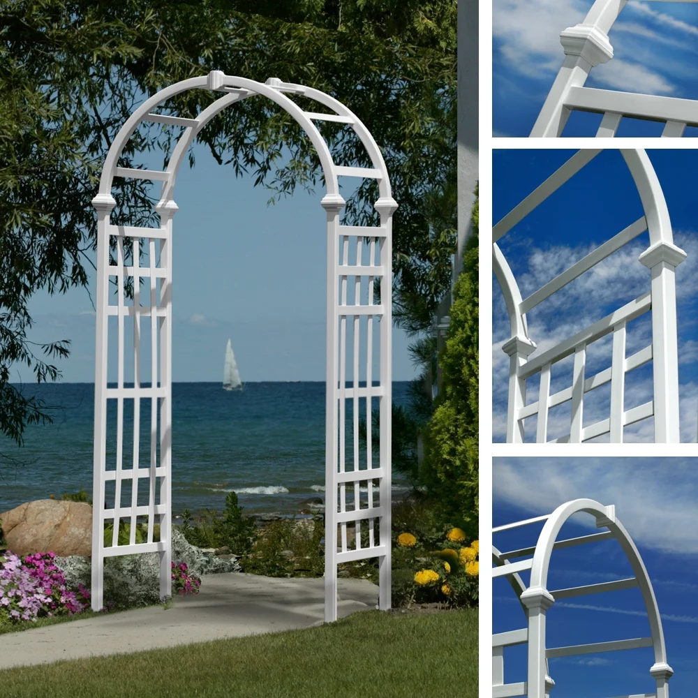 Vita 39 in L x 23 in W x 81 in H Athens Vinyl Arbor, White, VA68111 - image 3