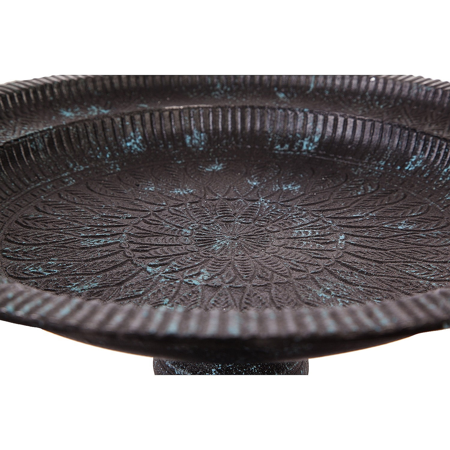 Evergreen Garden Cast Metal Bird Bath on Pedestal 20 x 19 x 15 Inches - image 5