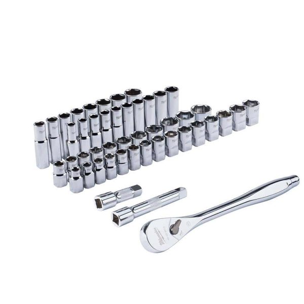 1/2 in. Drive SAE/Metric Mechanics Tool Set (47-Piece) with 2-Drawer Tool Box - product image 4