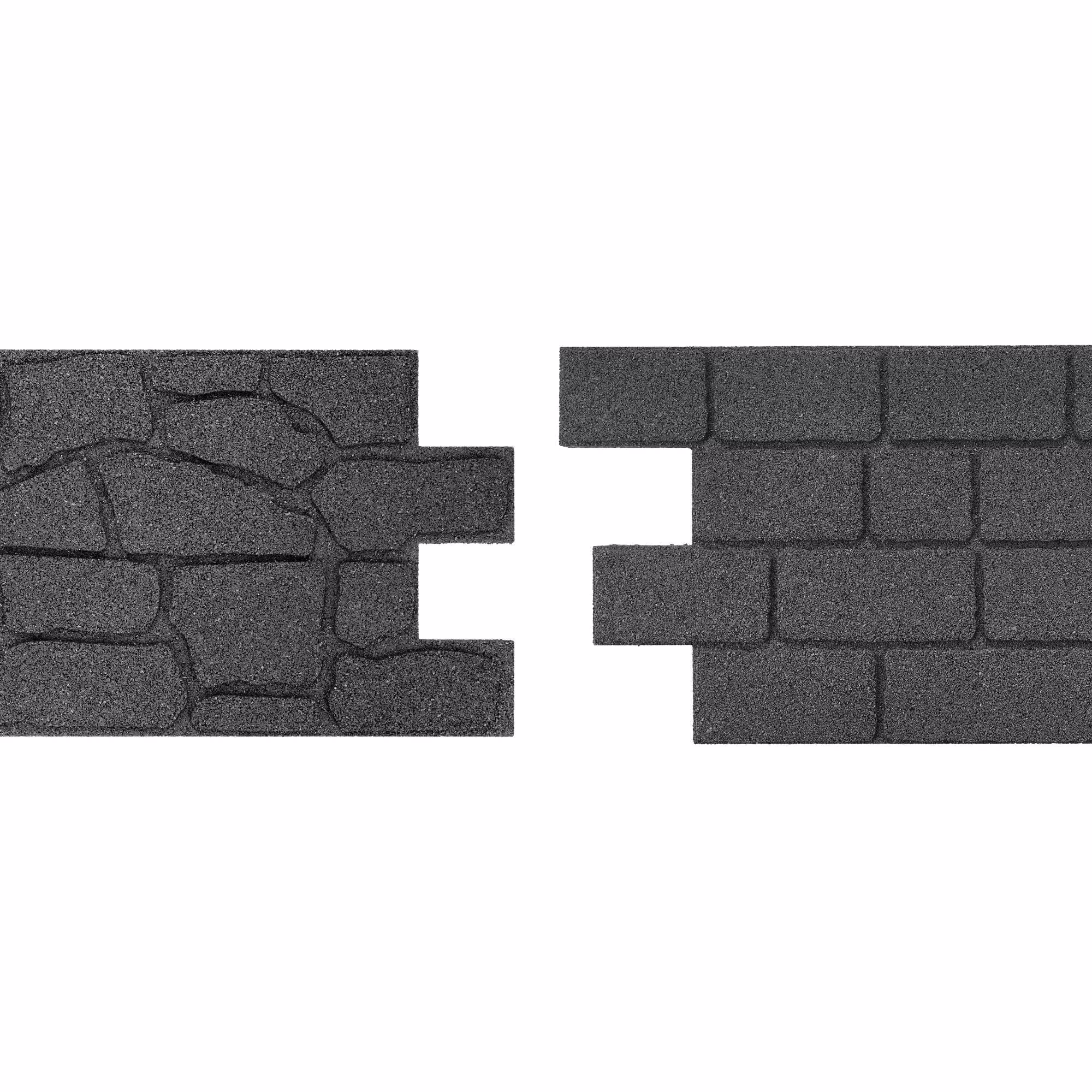GroundSmart 24" x 12" x 5/8" Black Interlocking Dual-Sided Rubber Paver, 9 Pack - image 4