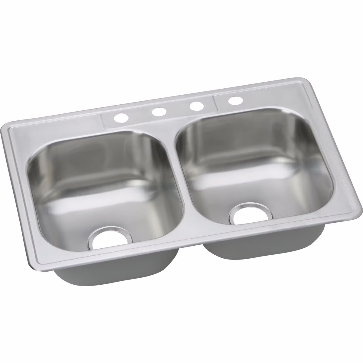Elkay Dayton Stainless Steel 33" x 22" x 8-1/16", Equal Double Bowl Drop-in Sink - image 4