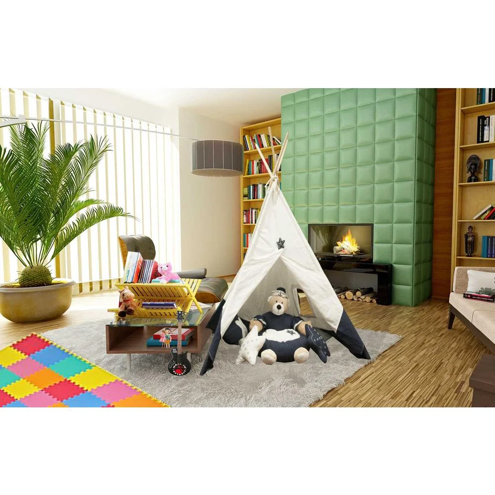 51.2" x 55.11" x 72.85" WhiteBlue Fabric Tent - image 5