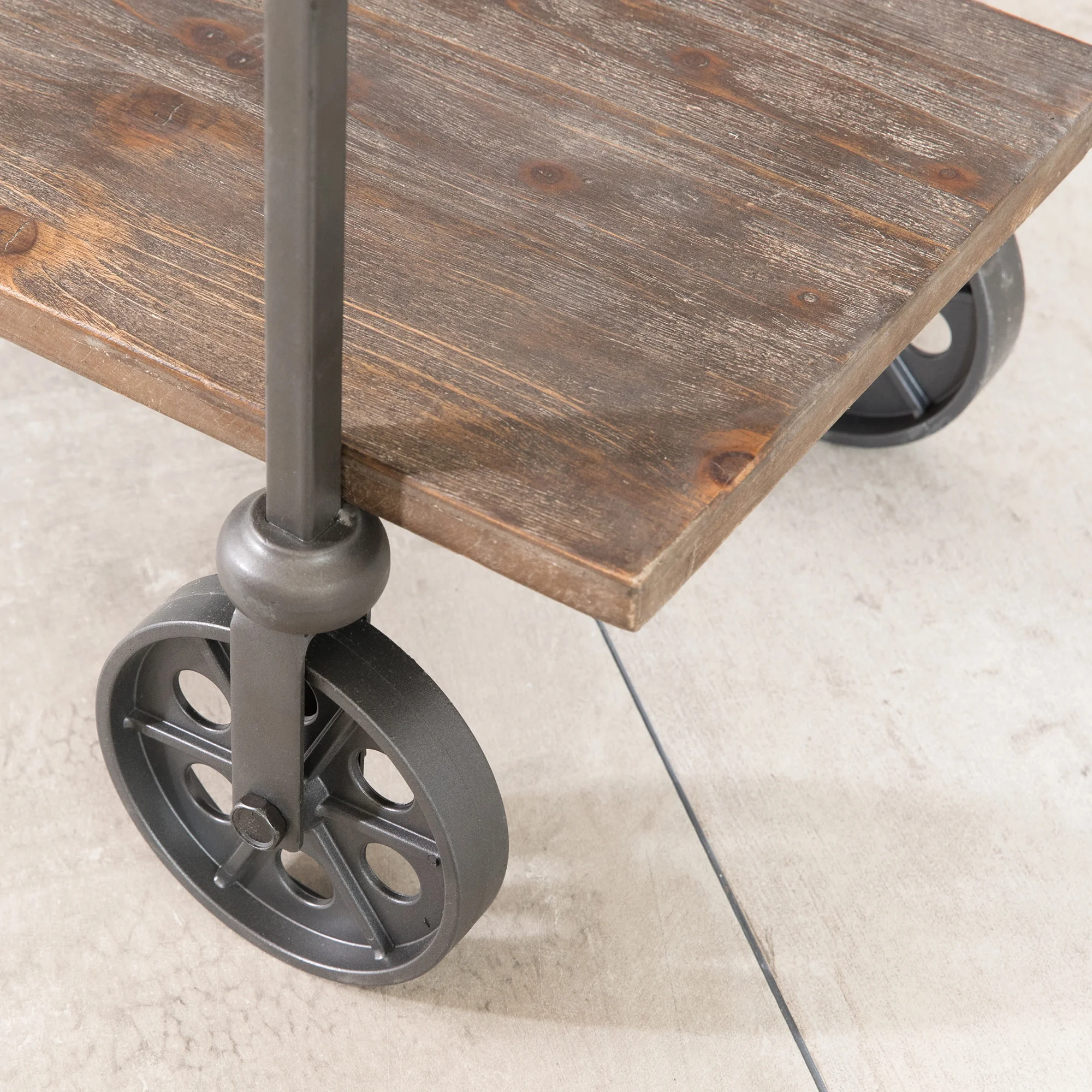 FirsTime & Co. Brown Factory Row Bar Cart, Industrial, Metal, 29.75 x 14.25 x 29.75 in - image 5