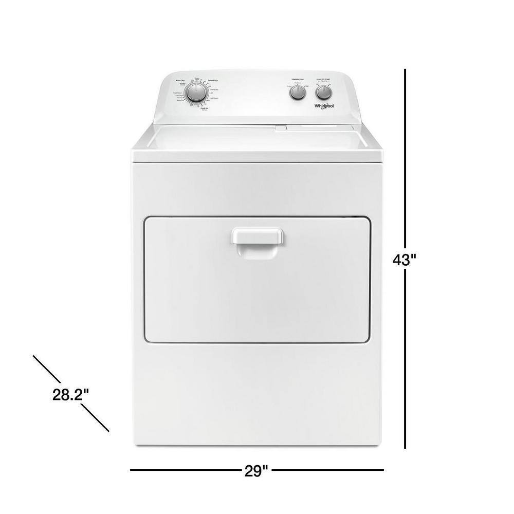 Top Load Electric Dryer with AutoDry System - Large Capacity Clothes Dryer with Wrinkle Shield & Hamper Door - product image 9