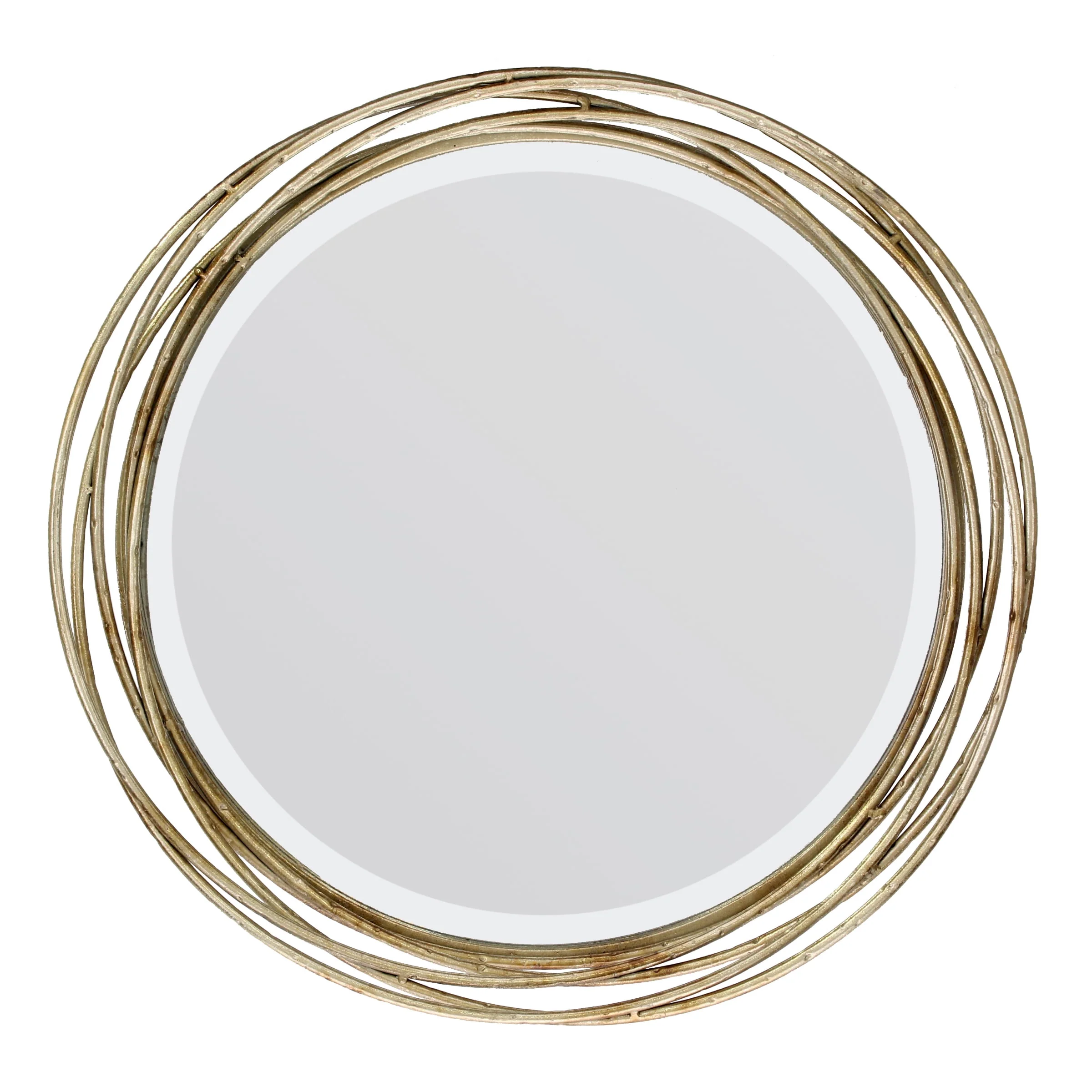 Better Homes & Gardens Round Metal Decorative Wall Mirror, 17.13 x 17.13 x 3.15 inches - image 1