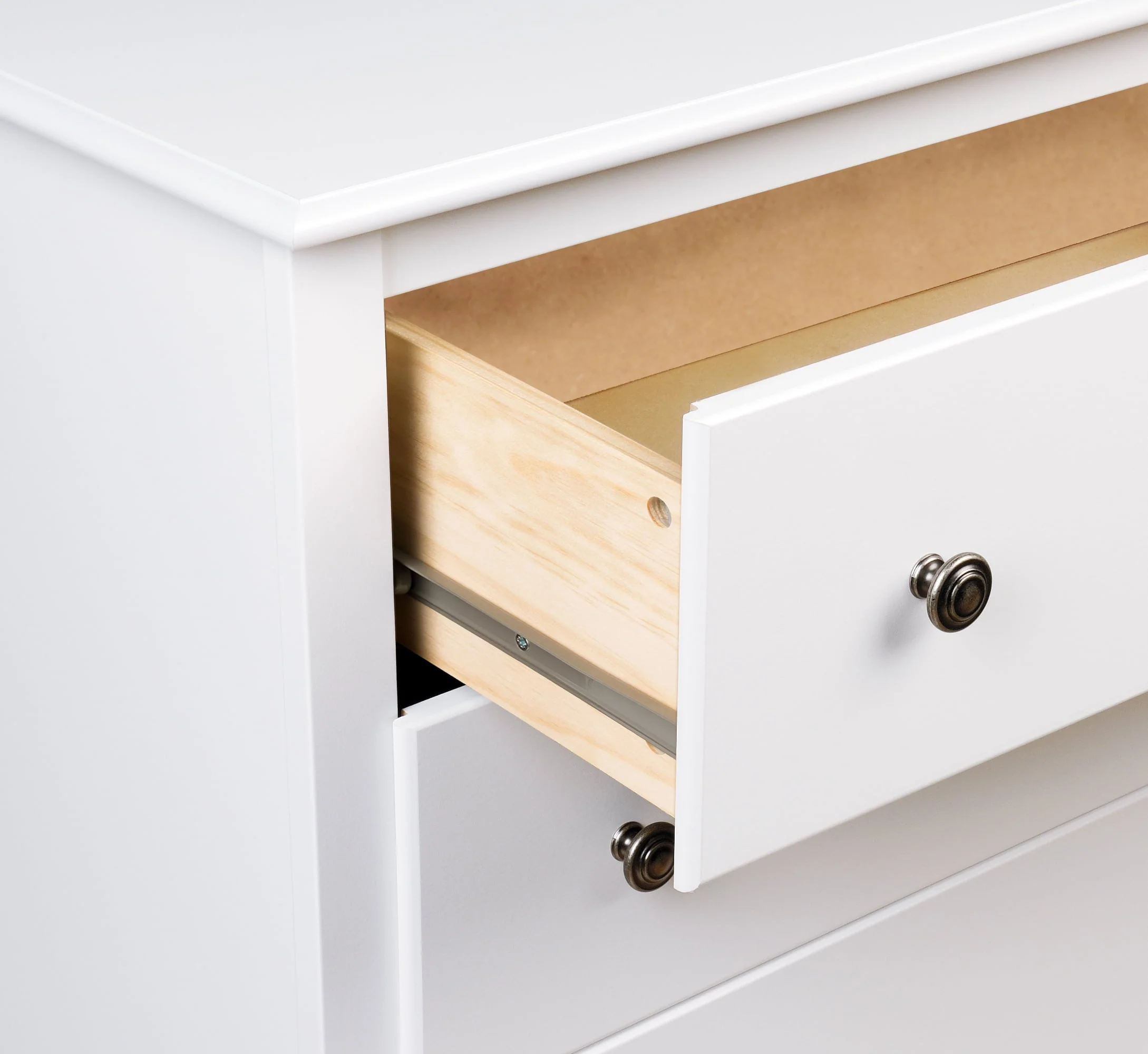 Prepac Monterey 6 Drawer Wooden Double Dresser, 16" x 59" x 29", White - image 7