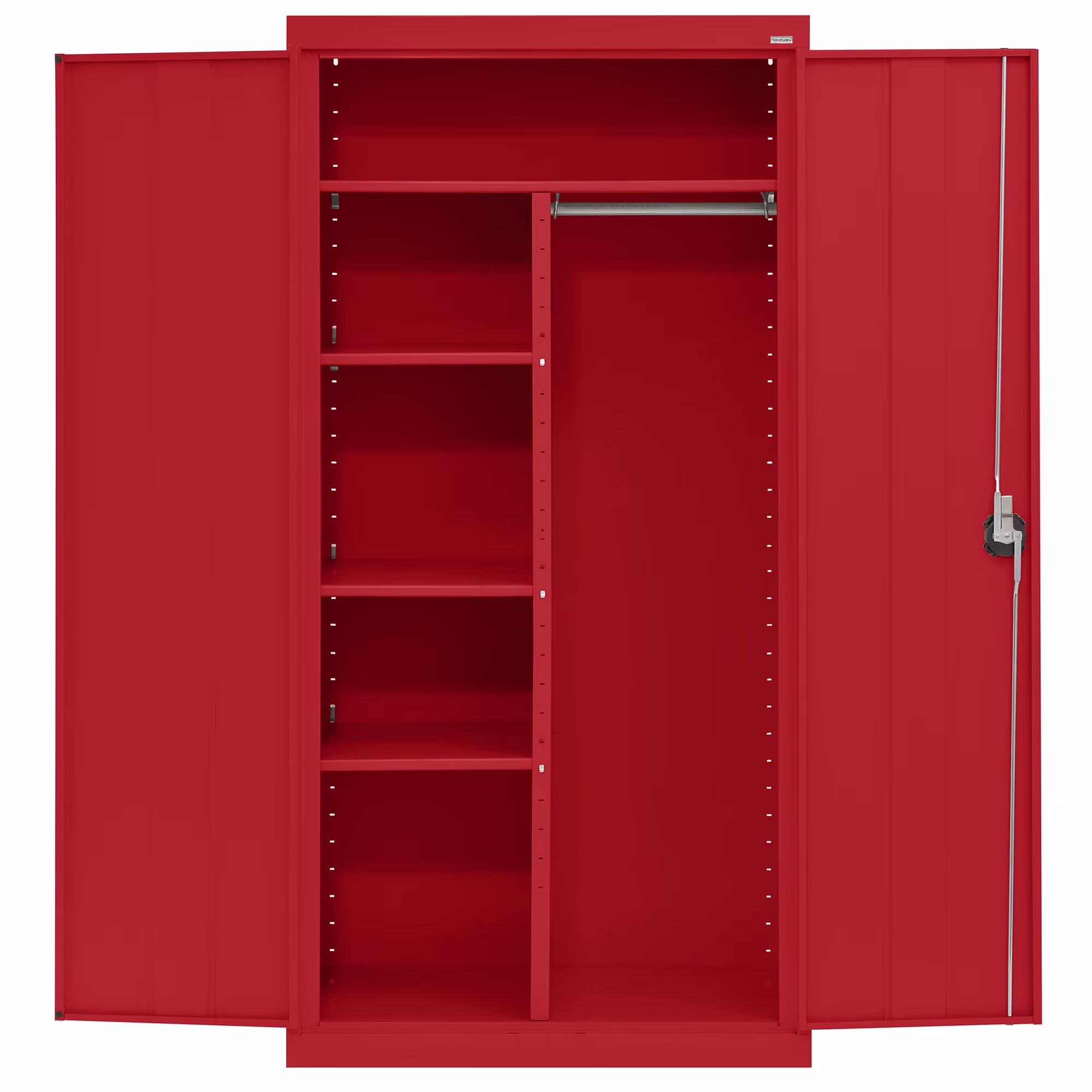 Elite Series Combination Cabinet with Adjustable Shelves, 36"W x 18"D x 72"H, Red - image 1