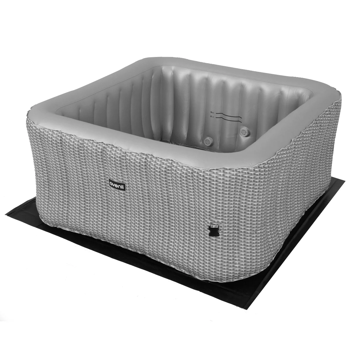 Avenli 4-Person Inflatable Square Spa, Silver Birch, 58" x 58" x 25" - image 8