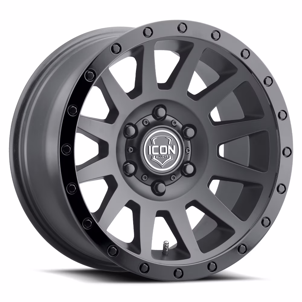 ICON Alloys Compression, Satin Black, 17 x 8.5 / 6 x 135, 6mm Offset, 5" BS - image 1