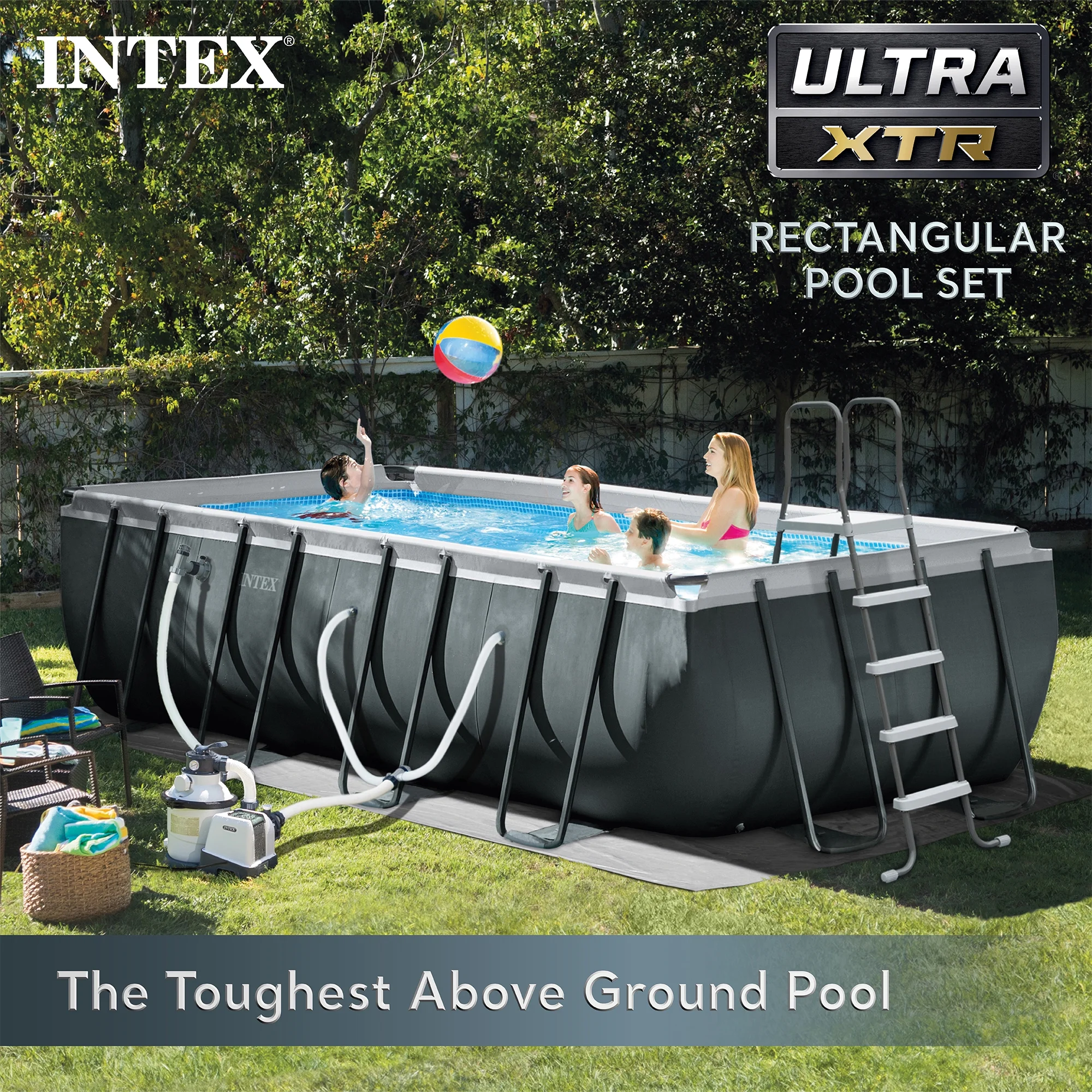 INTEX 18ft x 9ft x 52in Ultra XTR Above Ground Pool and Solar Pool Cover - image 2