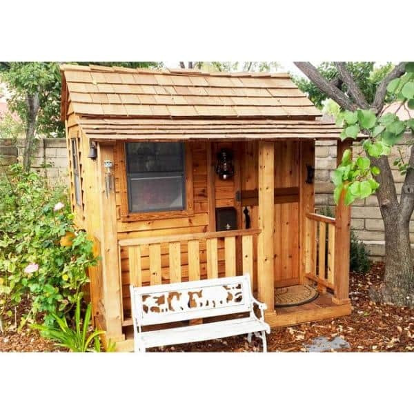 Little Squirt 6x6 ft Cedar Wooden Playhouse for Kids, Outdoor Backyard Playhouse with Dutch Door, Screened Windows & Floor Included - product image 2