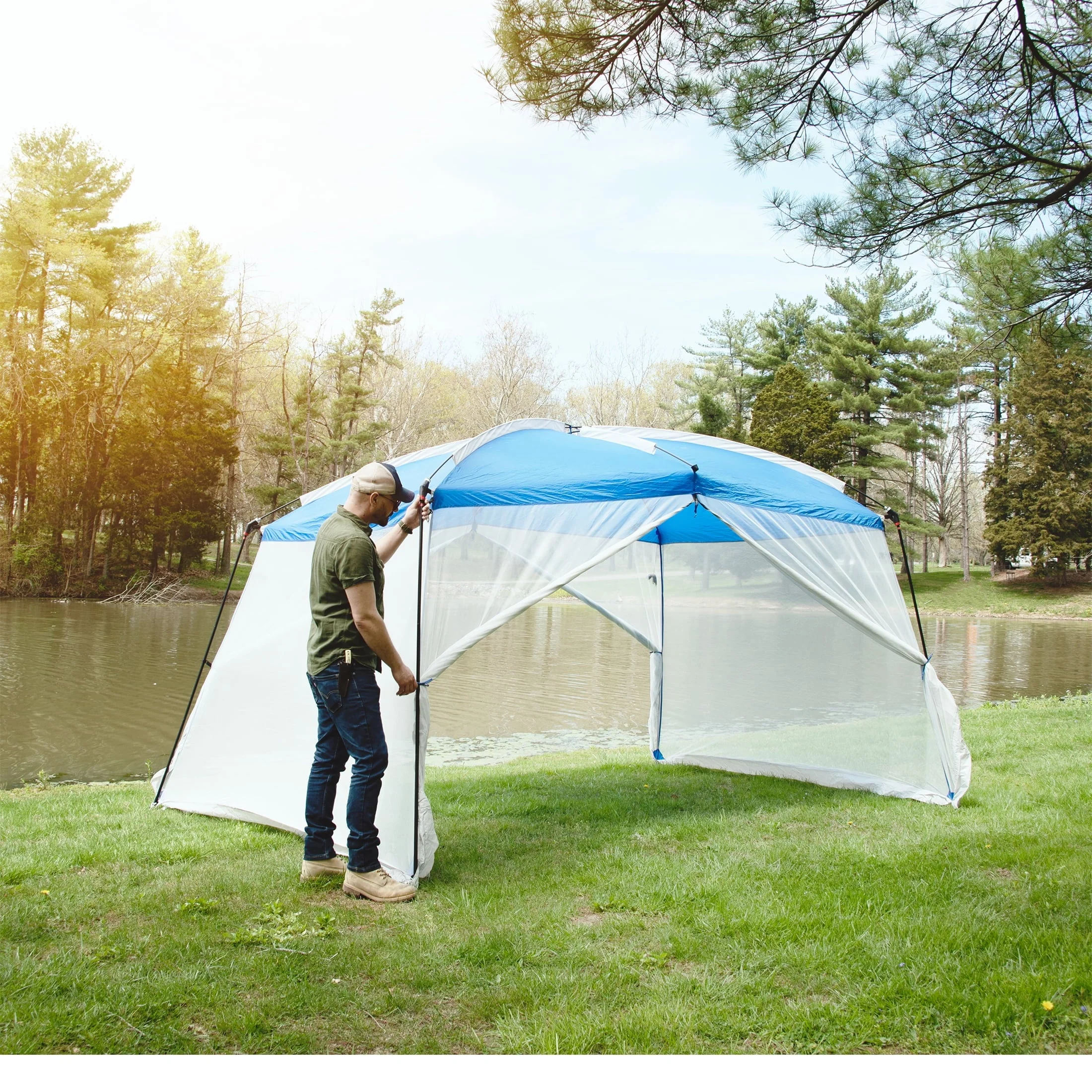 Ozark Trail Screen House Tent, Blue, 13 ft x 9 ft x 84 in - image 2