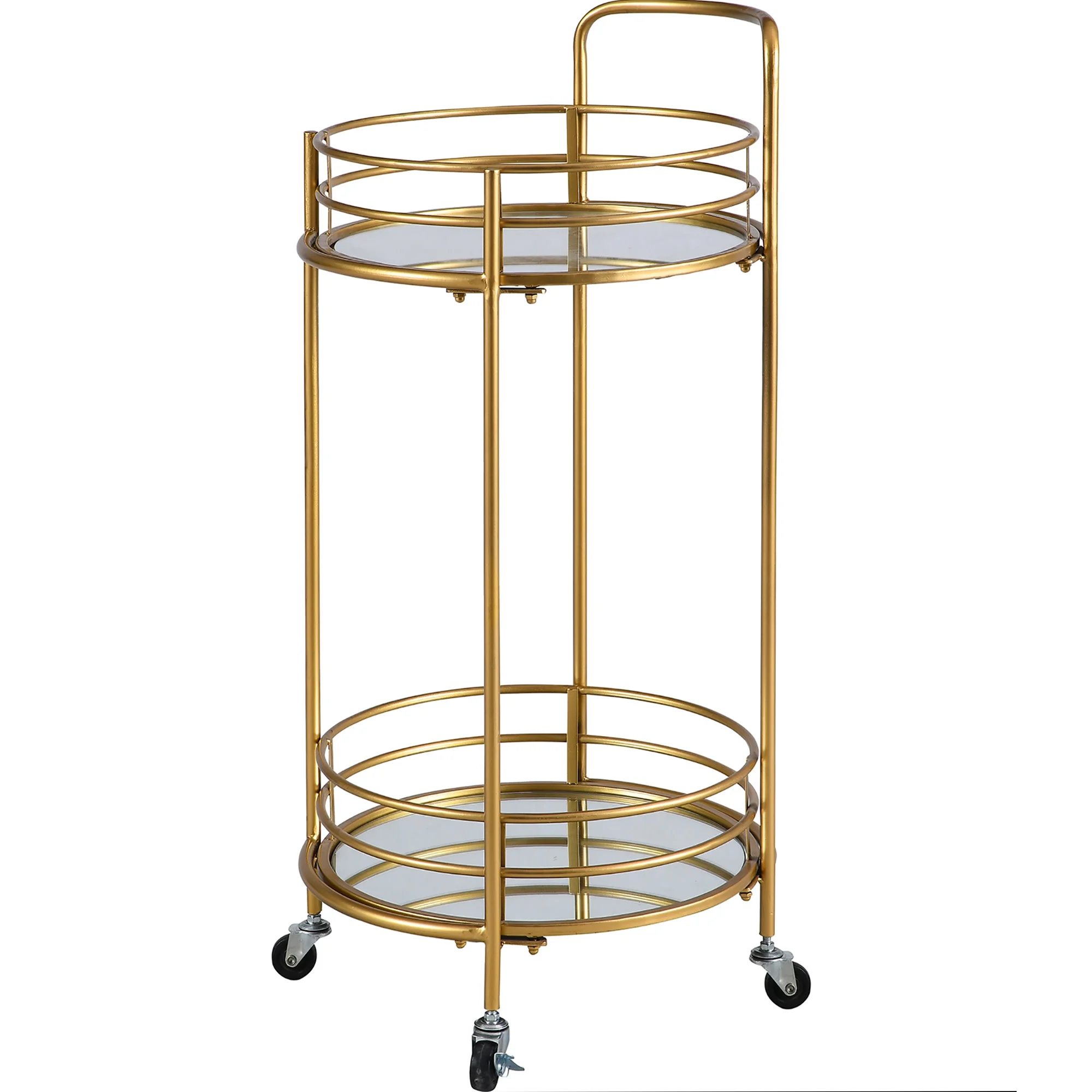 FirsTime & Co. Gold Joliet Mirrored Bar Cart, Industrial, Metal, 16 x 16 x 33.5 in - image 2