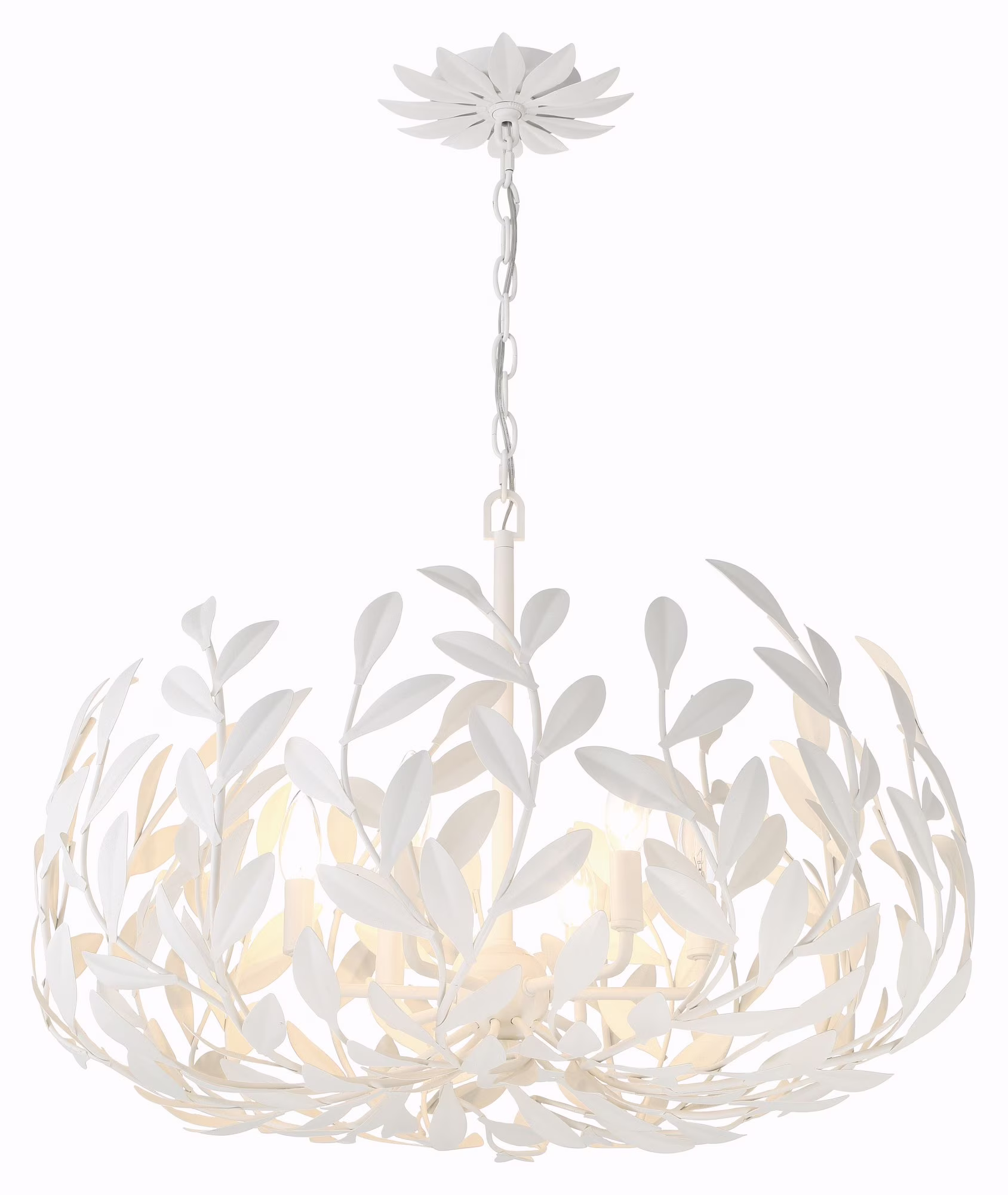 Crystorama Broche 6 Light Antique Gold Chandelier - 27"W x 19"H x 27"D - image 3