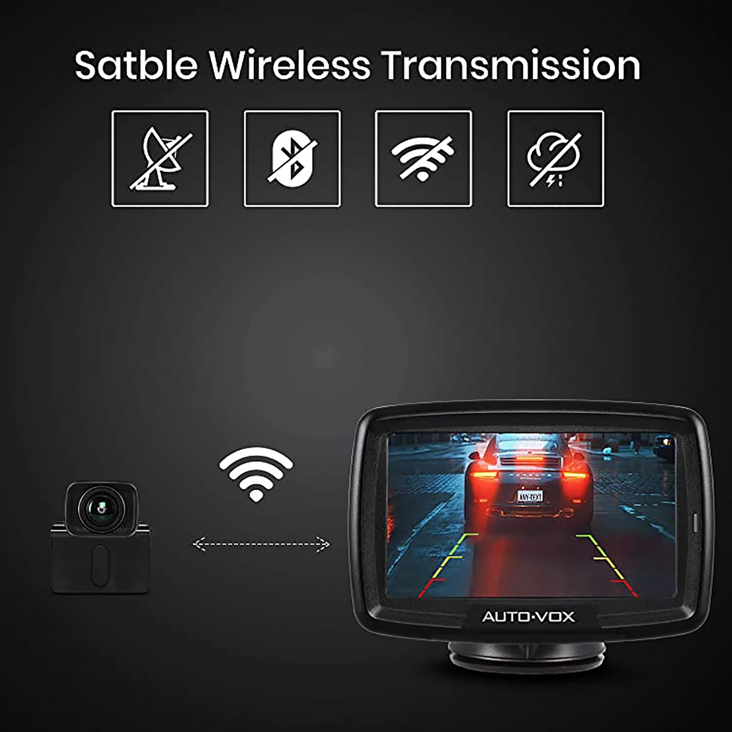 Auto-Vox Wireless Backup Digital Wireless Reverse Camera for Trailer, Black, 4.50 x 0.50 x 3.40 in - image 4