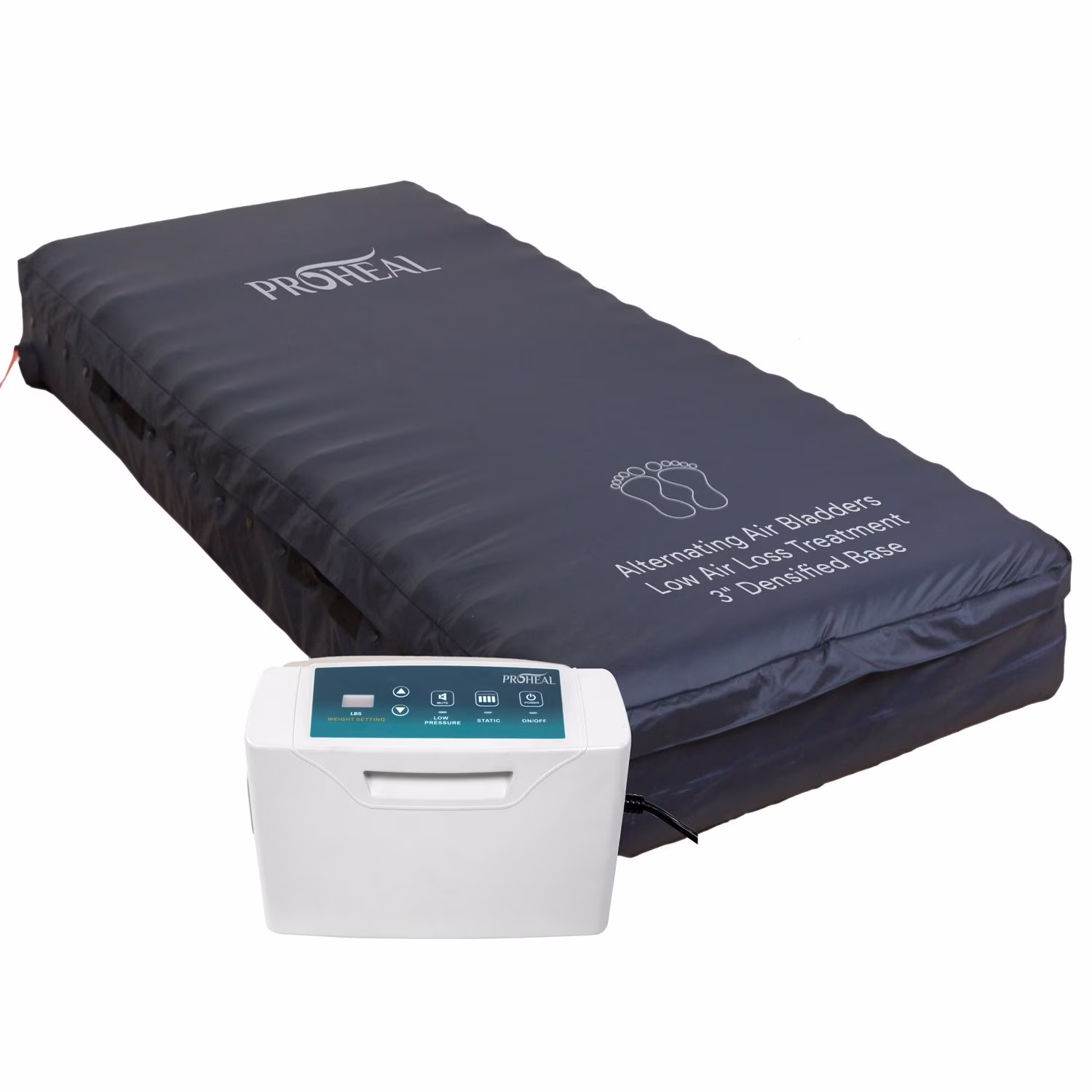 Proheal Low Air Loss Alternating Pressure Air Mattress with Pump - 3" Foam Base - 36 x 80 x 8" - image 1