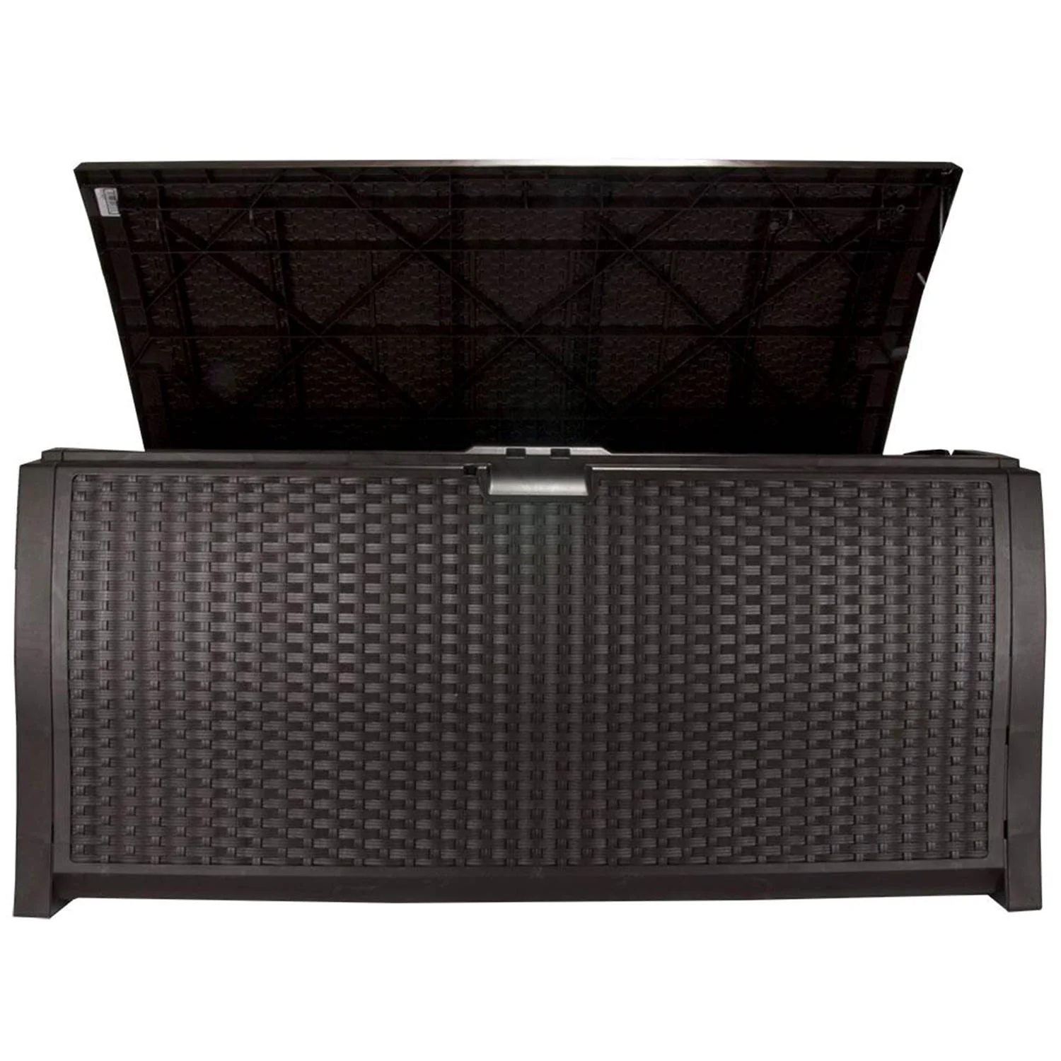 Suncast Resin 99-Gallon Deck Box - Mocha Brown - DBW9200- 52 in D x 27.5 in H x 27.6 in W - image 1