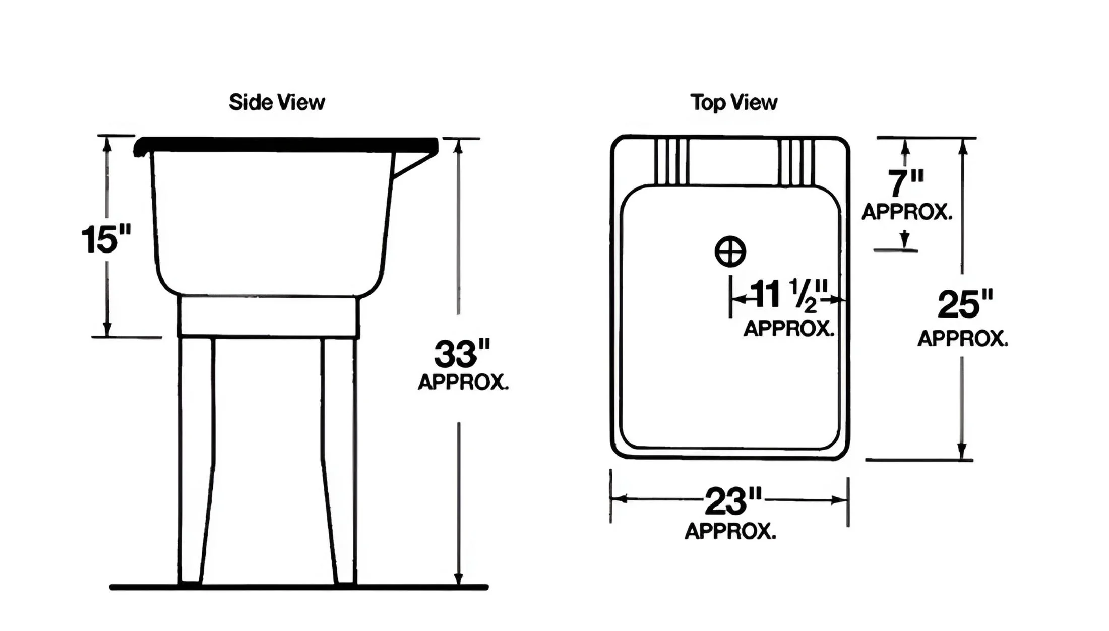 Mustee UtilaTub 20-Gallon Floor-Mount Laundry/Utility Tub, Sinks 33 X 23 X 25 IN., White - image 4