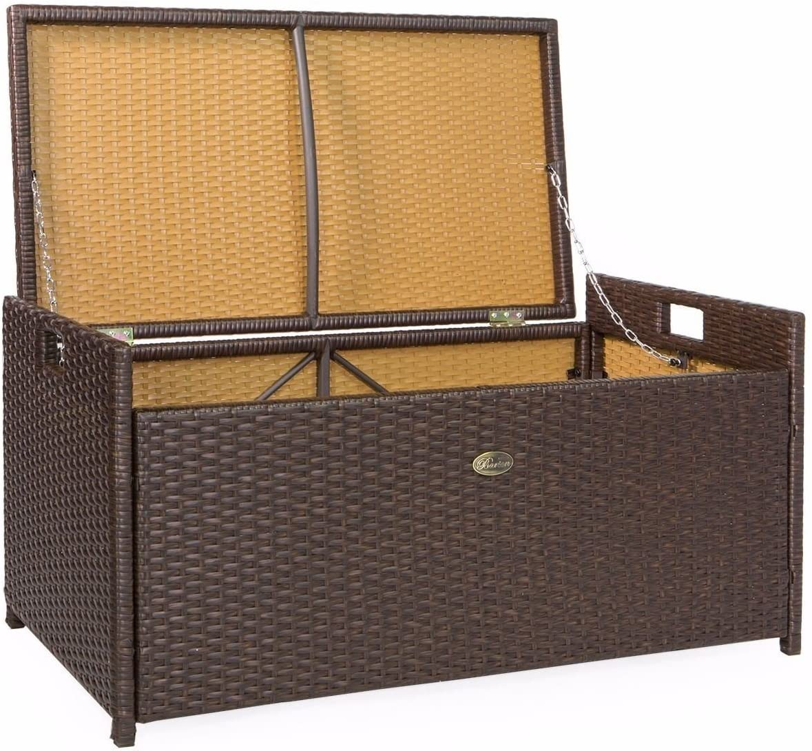 60 Gallon Outdoor Storage Bench - Waterproof Patio Deck Box with Side Handles - product image 2