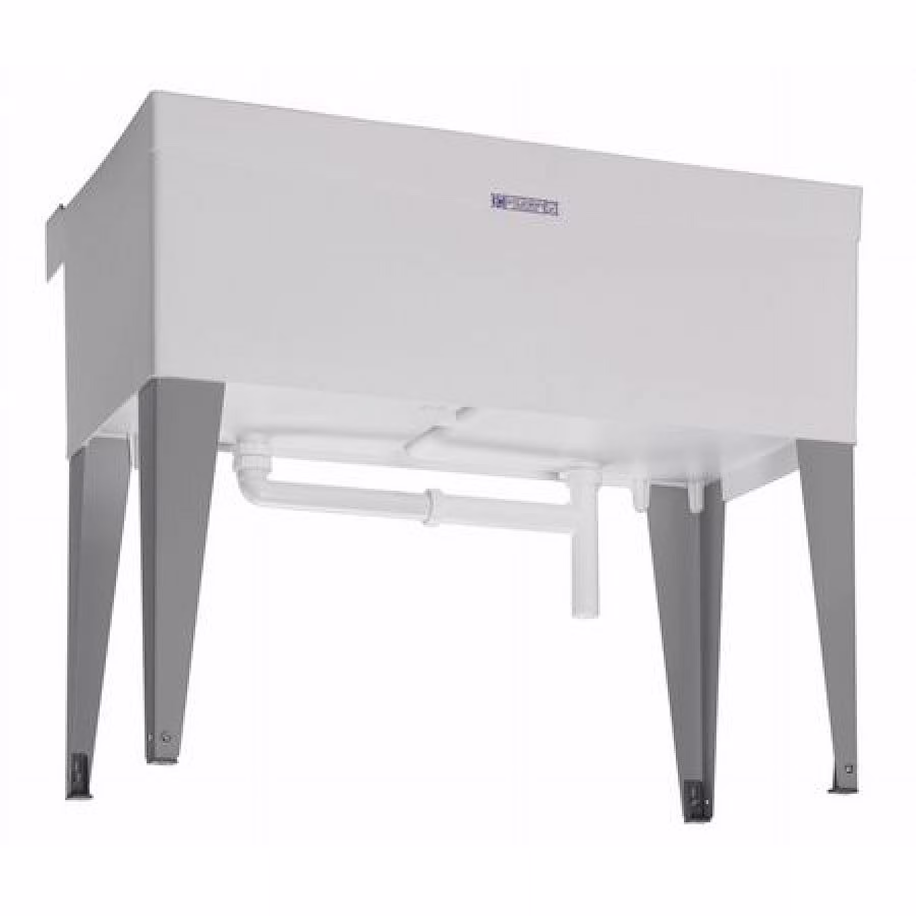 Utilatwin 19-Gallon Floor-Mount Double Bowl Laundry/Utility Tub, 34 X 40 X 24 In., White - image 1