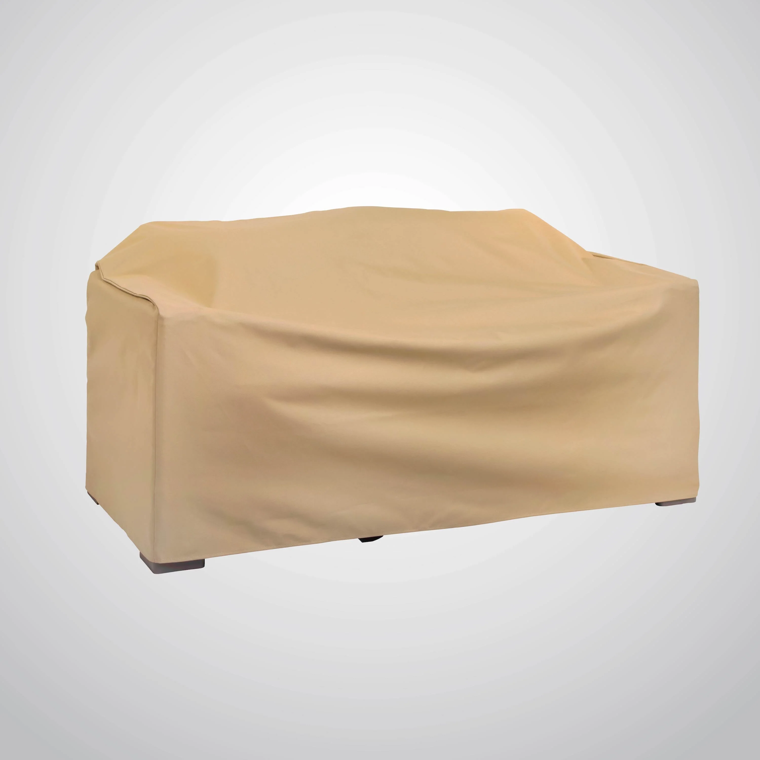 Modern Leisure Basics Patio Loveseat Cover, 2-Pack, 55"L X 33"W X 38"H, Khaki - image 4