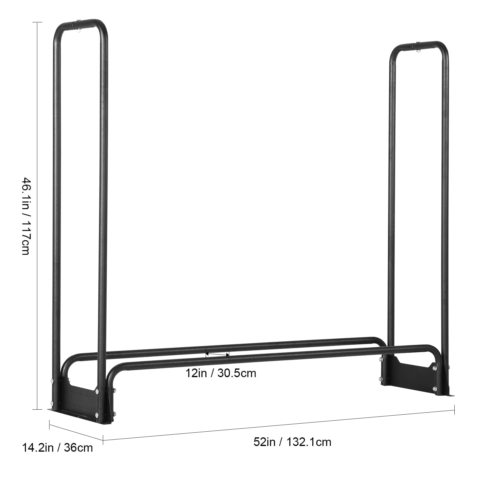 BENTISM 4.3ft Outdoor Firewood Rack with Cover Firewood Holder 52" x 14.2" x 46.1" - image 8
