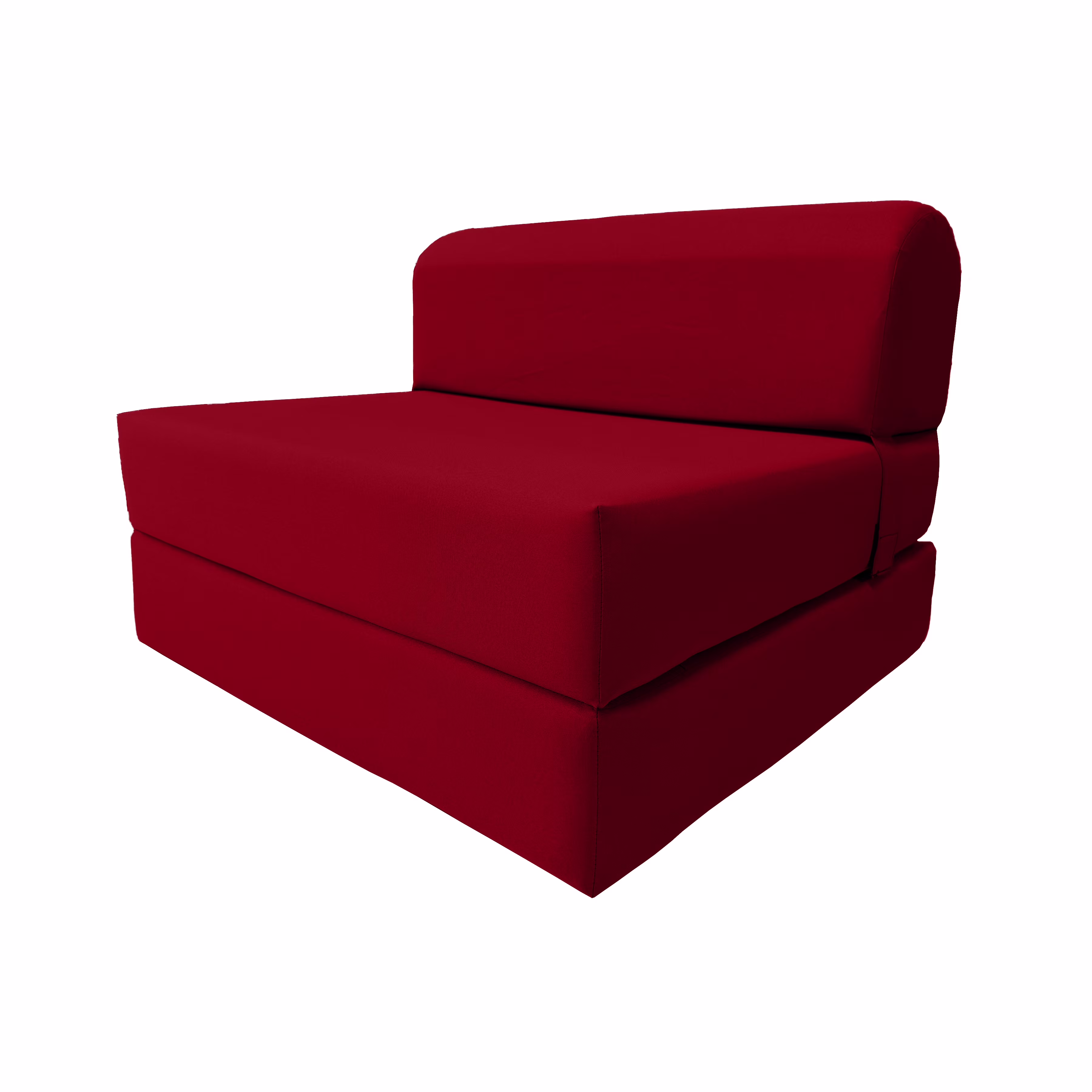 Red Sleeper Chair Folding Foam Beds, Portable Studio Sofa Guest Bed, 6 x 36 x 70 - image 1