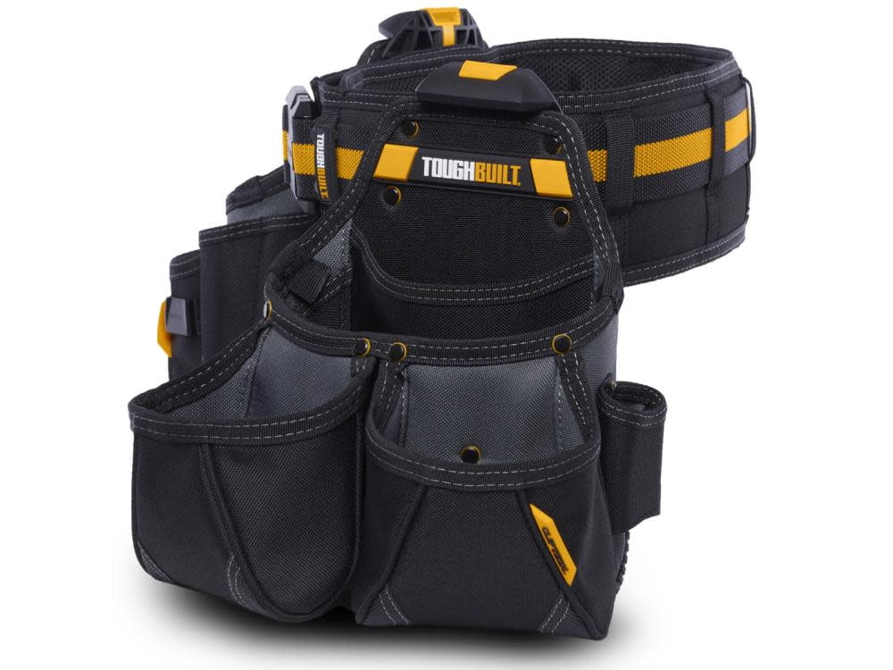 Toughbuilt 2021899 12.5 x 20.5 x 9 in. 27 Pocket Polyester Tradesman Tool Belt Set, Black & Yellow - image 3